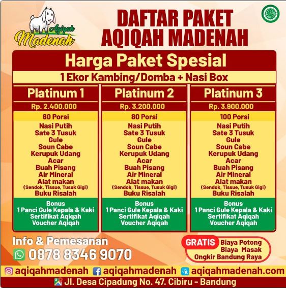 harga paket aqiqah bandung